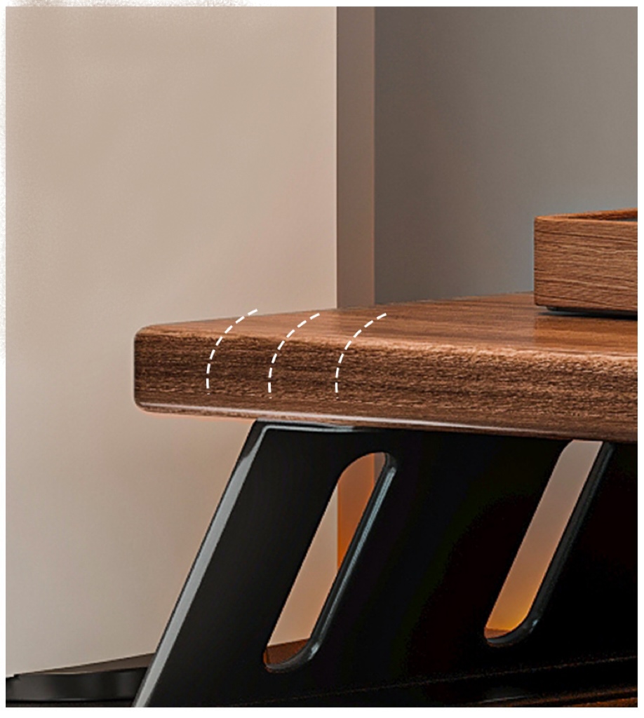Multilayer Wood Desktop Bookshelf with Double Tiers Heightening Computer Arrogance Home Desktop Storage Shelves with Hole Board product view