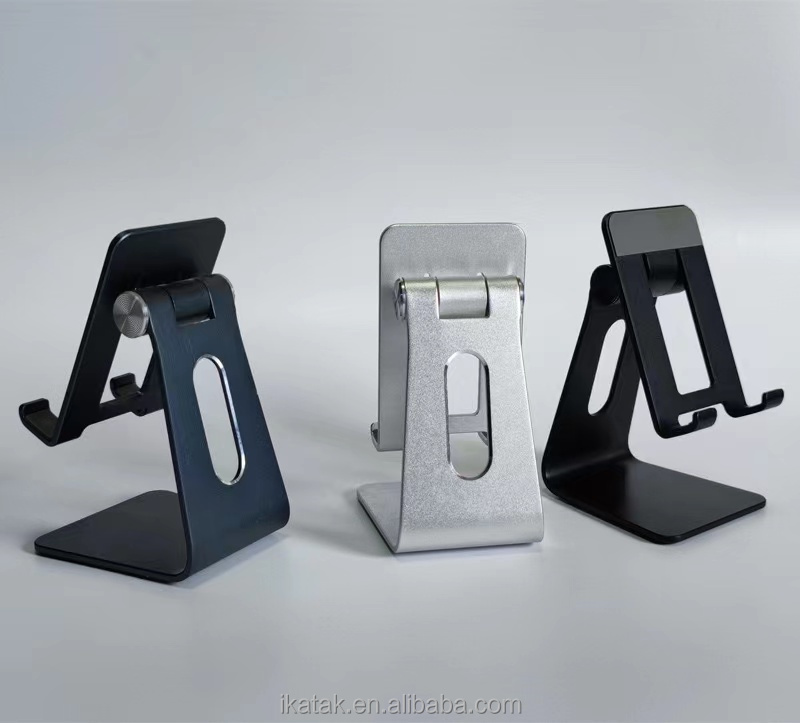 IKATAK Aluminum Alloy Portable Folding Desk Phone Stand with Customizable Logo Gift Box for 4-10 Inch Mobile Phones & Tablets detail