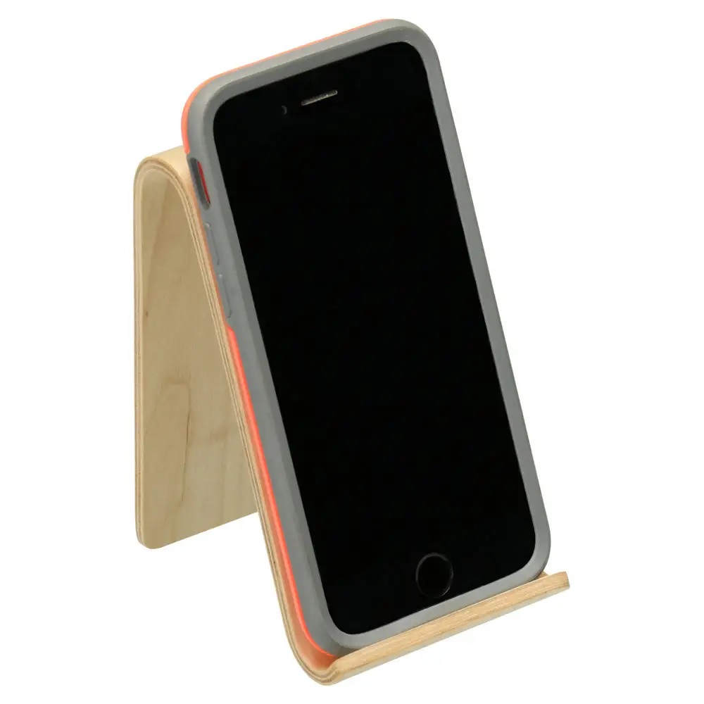 Wooden Cell Phone Stand Universal Mobile Phone Holder Stand Non Slip Stable Desktop Phone Stand product view