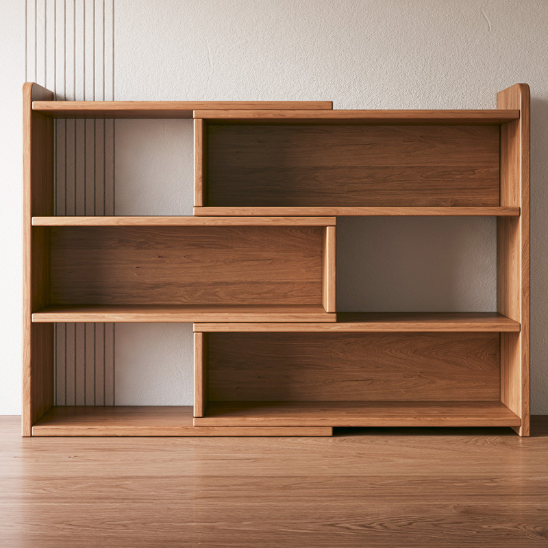 Bamboo Wood Multi-Layer Desktop Bookshelf Small Storage Rack Organizer for Office Home Student Study Bookcase Custom Logo OEM product view