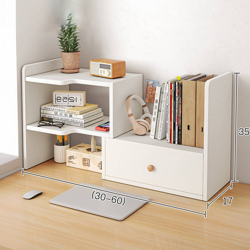 Elegant Multi-Functional Wood Bamboo Desktop Bookshelf Organizer for Home  Office Corner Shelf product view