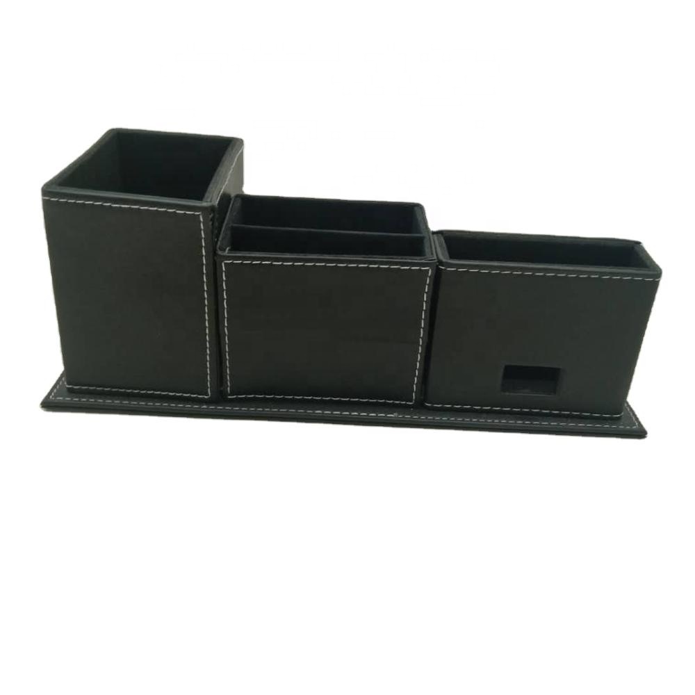 LG-B050 Classic Design Leather Made Multi-functional Pen Desk Holder Organizer Foldable Detachable Design High Quality Office detail