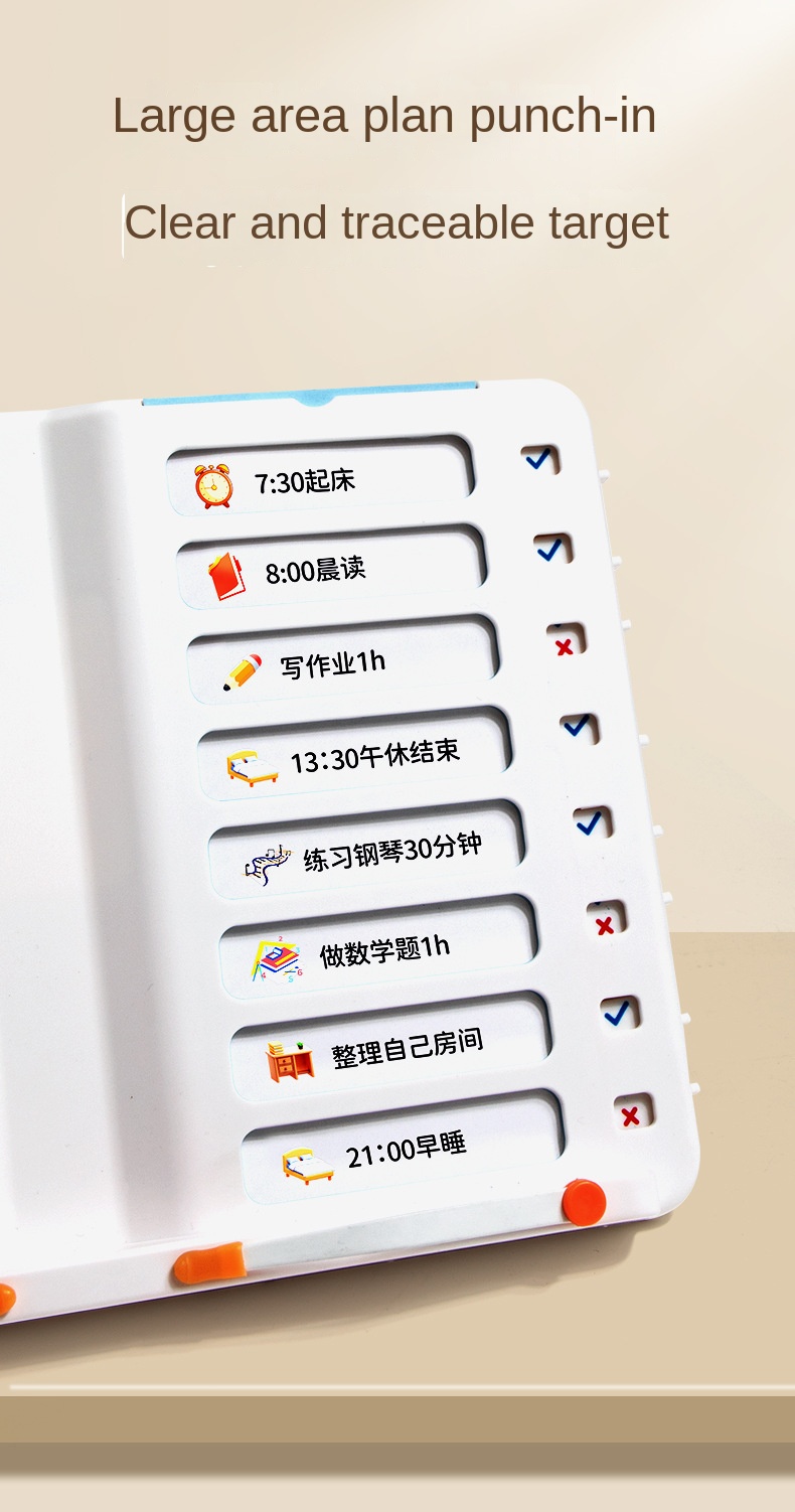 Adjustable Plastic Pin-Card Desktop Reading Rack Multi-Function Self-Discipline Bookshelf for Students Children Bookends detail