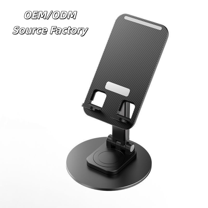 Factory Direct Desktop Phone Holder 360° Rotation Aluminum Alloy Carbon Steel Height Adjustable Anti-Slip Silicone OEM ODM