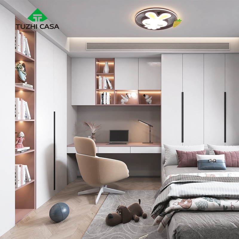 Small Study Table Wooden Desktop Kids Bookcase Shelf Bookshelf for Bedroom product view