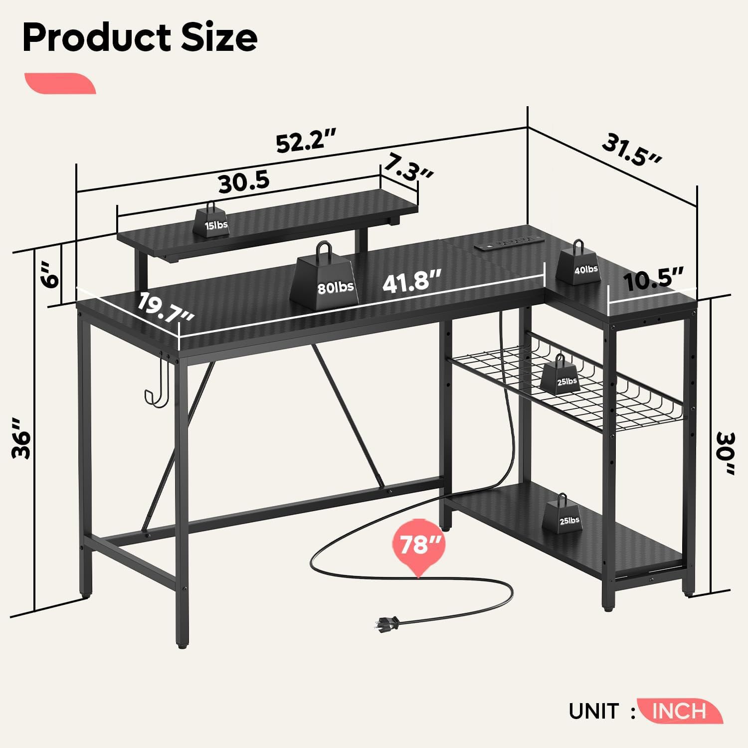 Integrated Office Corner L-Shaped E-Sports Desk Double Bookshelf Desktop with Metal Bookshelf for Household Use detail