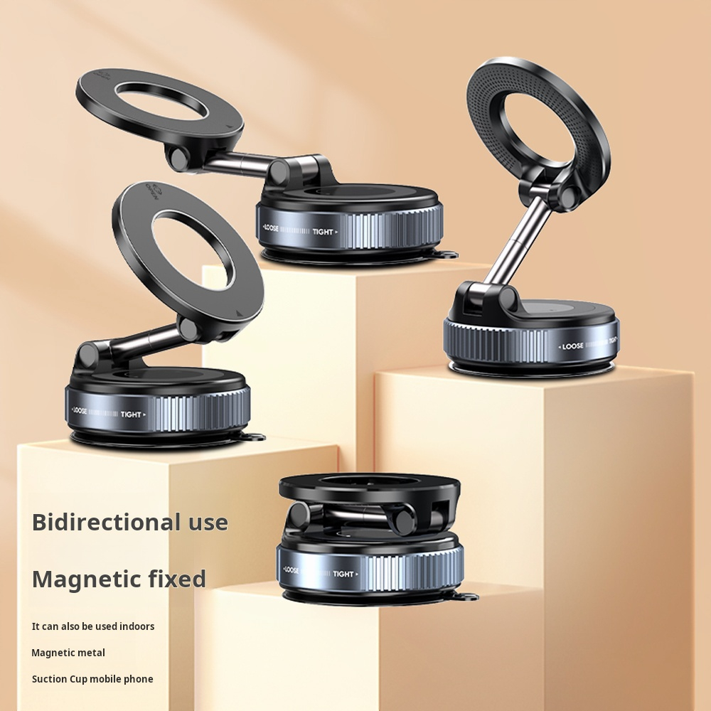 360 Rotation Folding Magnetic Suction Phone Mount Car Navigation Support Vacuum Suction Holder for iphone 16E 15 Pro Max product view