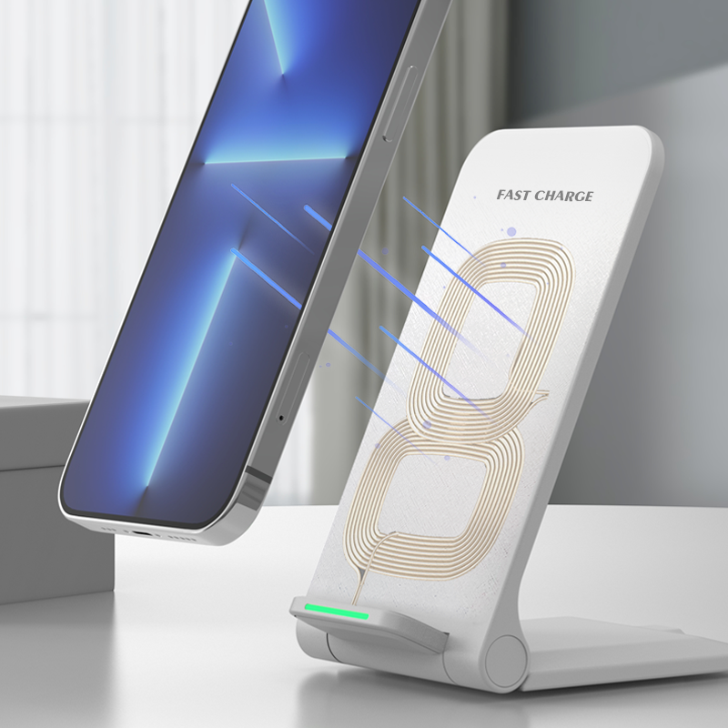 15W Foldable Fast Wireless Charger Stand New Desktop Phone Holder with 15W Fast Charging detail