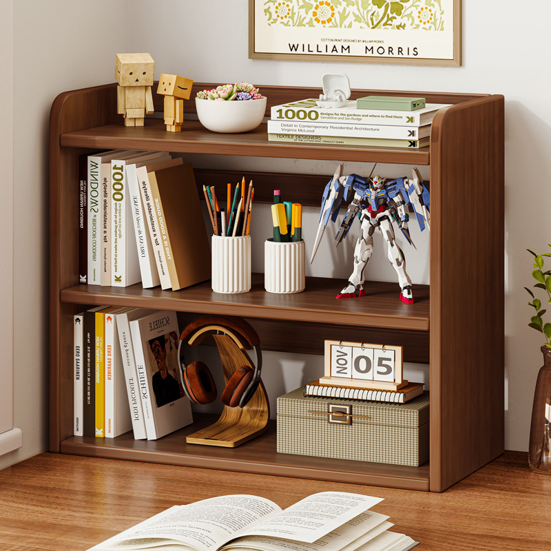 Modern Home Desk Organizer with Multi-Layer Desktop Bookshelf Storage Rack Simple and Stylish Student Bookcase product view