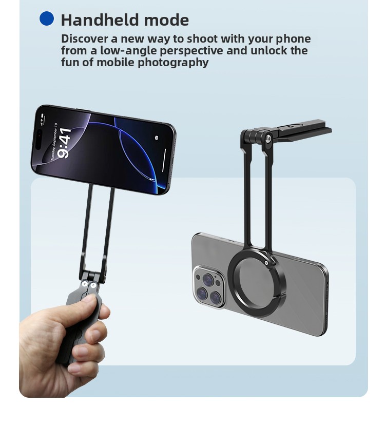 New Flexible Dashboard Mount Portable Folding Magnetic Phone Stand Aluminum Alloy for for Compatible Private Mold for Desk detail