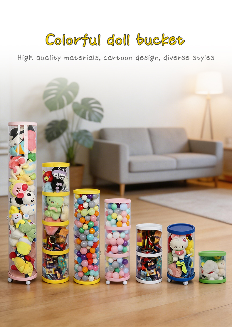 Premium Black Foldable Multifunctional Minimalist Stackable Eco-Friendly PET+PP Toy Storage Holder Office Stationery Kids detail