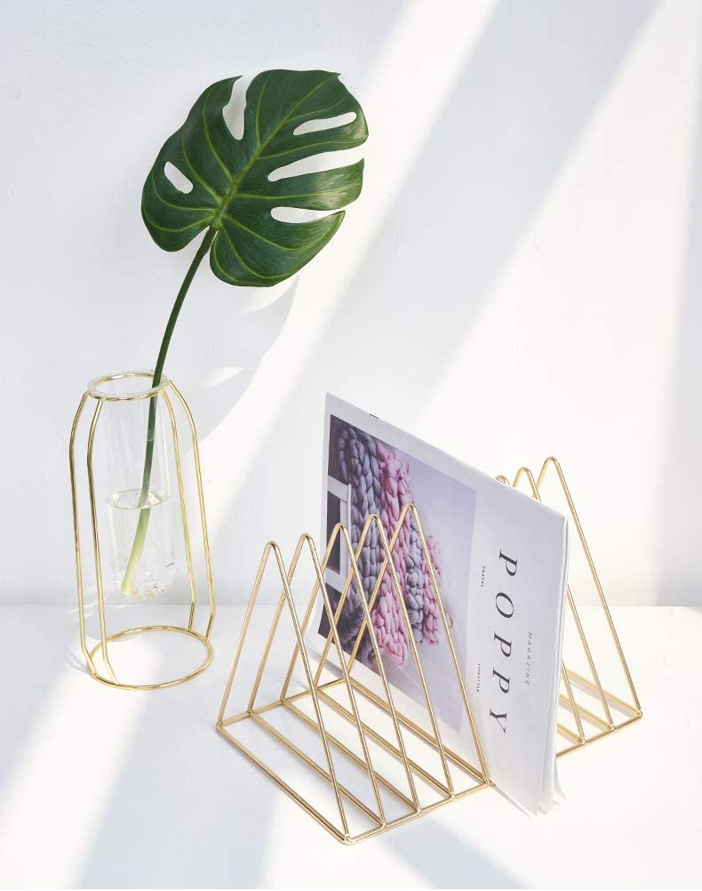 Hot Sale Creative Iron Art Bookstand Scandinavian Simple Office Small Bookshelf Desktop Storage Student Table Simple Bookshelf detail