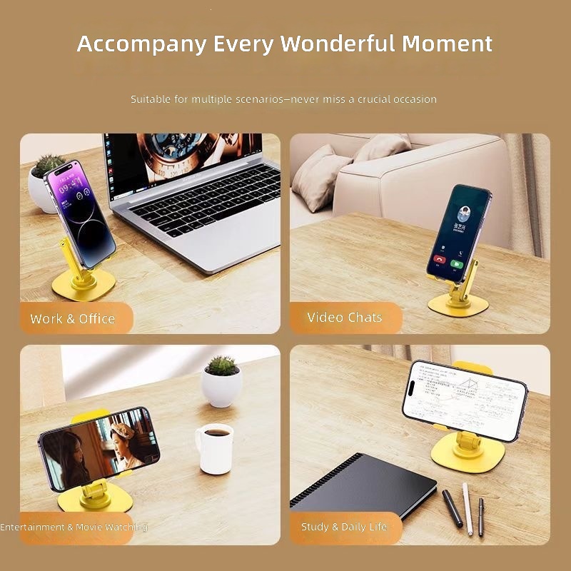 360° Rotating All-Metal Phone/Tablet Stand, Desktop Lazy Stand Suitable for Live Streaming Office and Home UseIdeal Gift detail