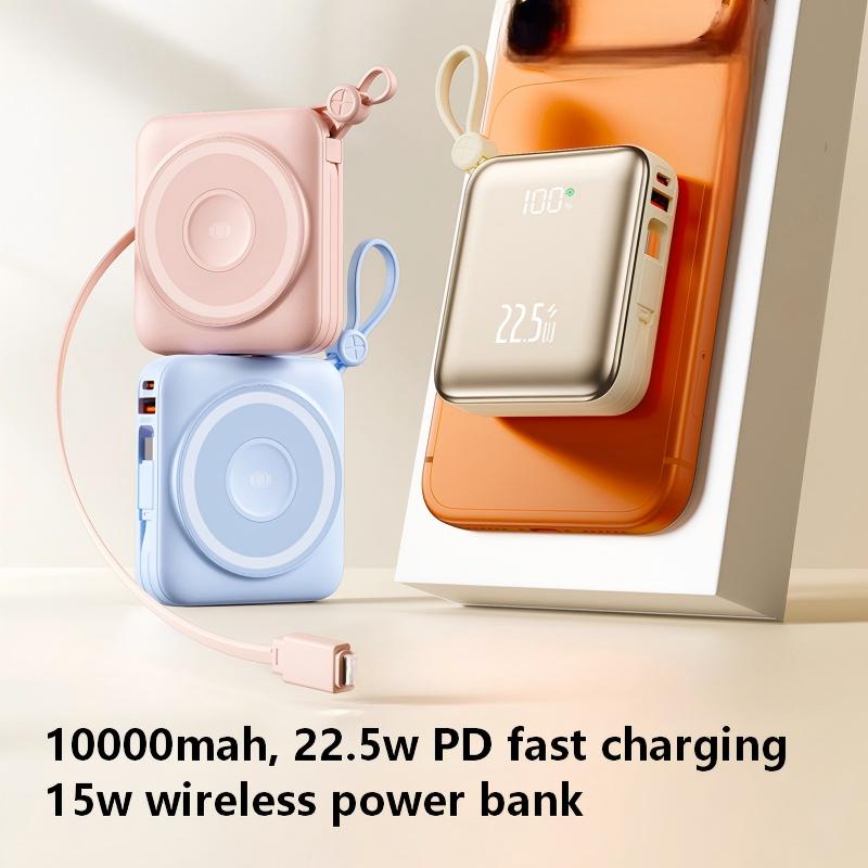 2026 New PD 22.5W/15W Wireless Power Bank High Capacity 10000mAh Ultra Slim Mini Portable Fast Charging with Type-C Input logo detail