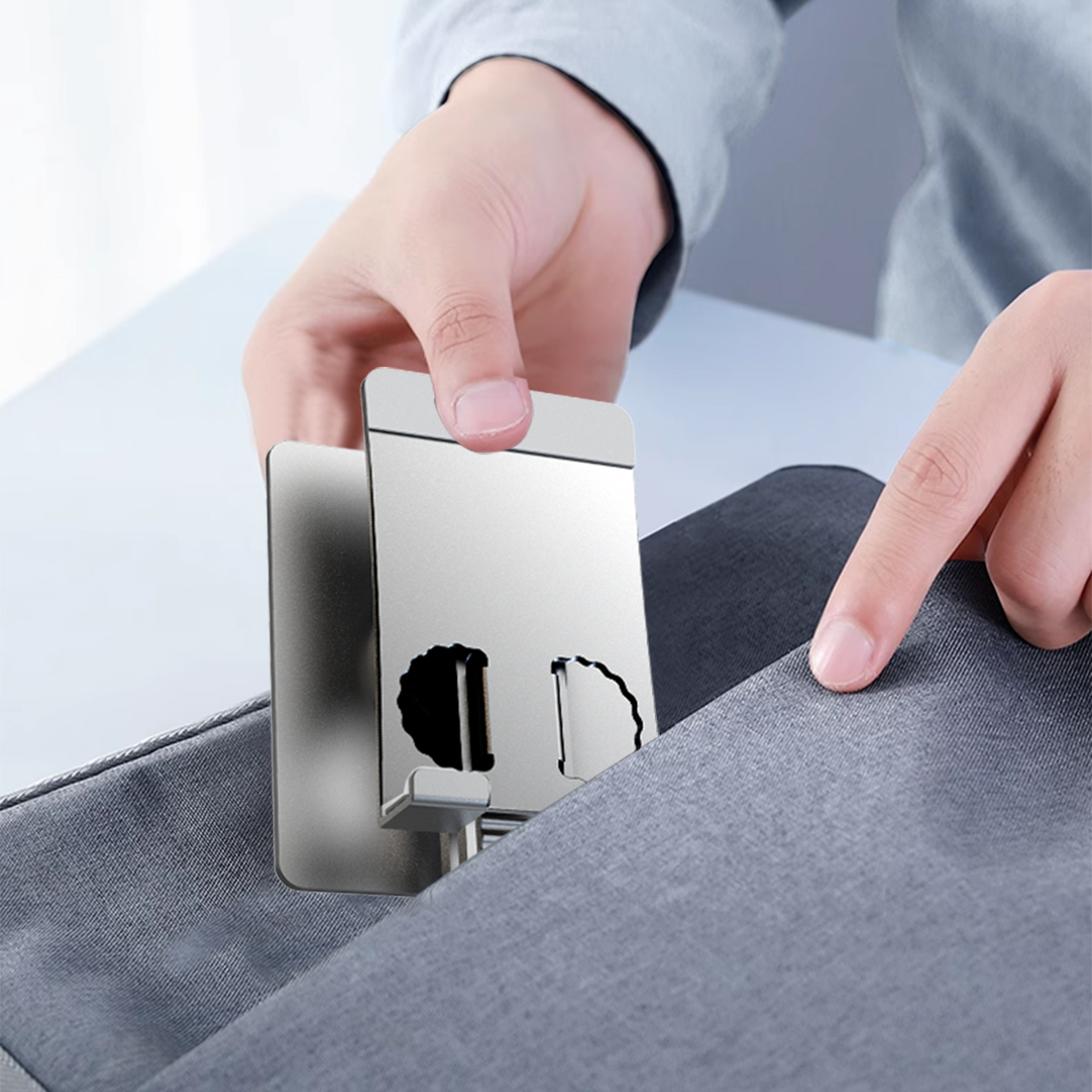 Adjustable 360 Rotating Aluminum Tablet Stand Swivel Phone Holder with Foldable Desktop Base Compatible with All Tablets detail