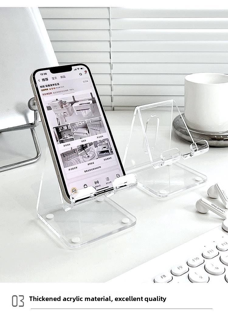 Transparent Acrylic Display Stand Creative Desktop Cross-Border Design Wholesale Enterprise Advertising Customization for Phone detail