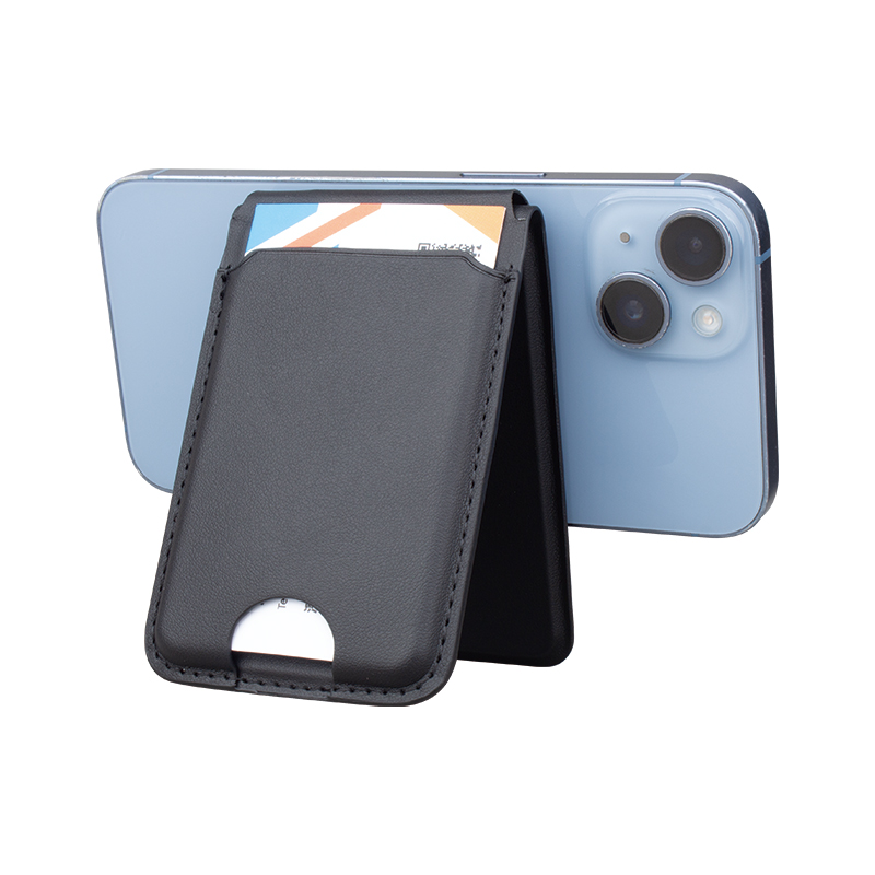 Multifunctional Magnetic 3-in-1 Wireless Charger Phone Stand with Back Card Slot Support Horizontal Vertical Viewing detail