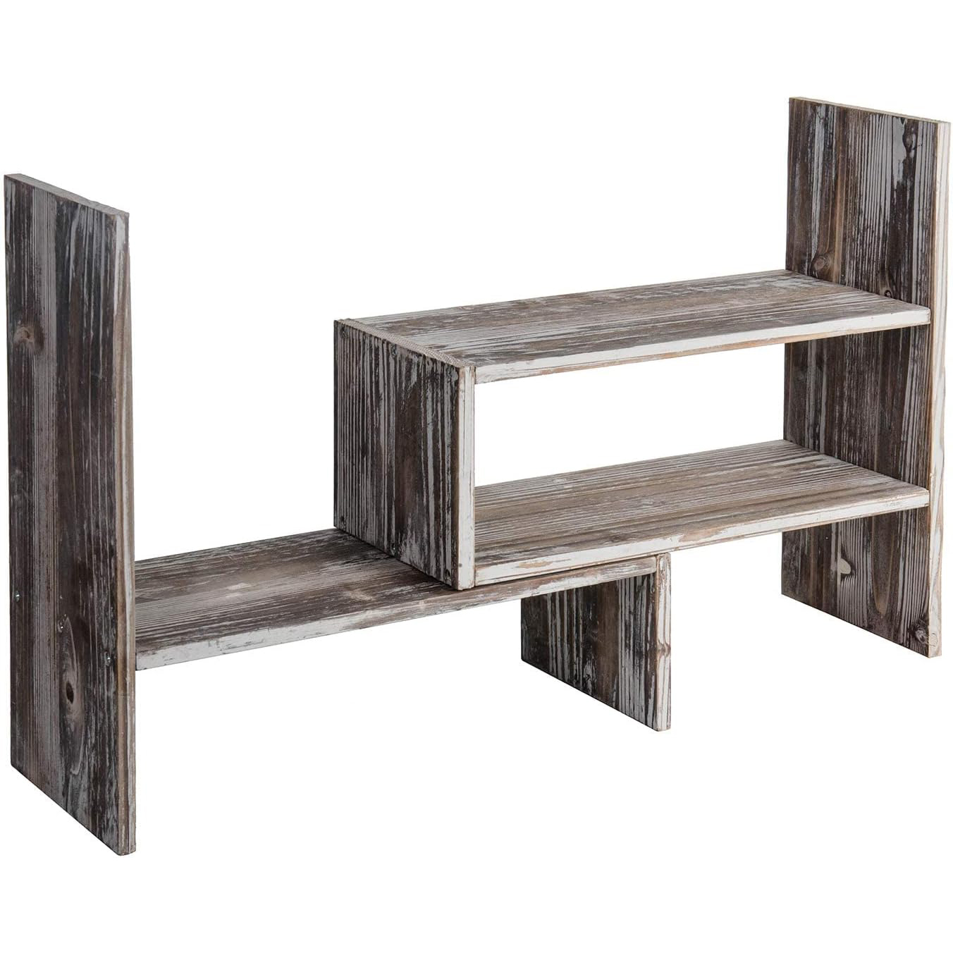 Wood Desktop Organizer Caddy - Desk Organizer Countertop Shelf Bookcase Display Stand Age detail