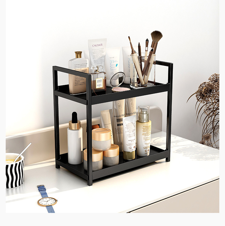 Desktop Shelf Three-Layer Standing Type Bookshelf Student Desk Storage Rack Office Computer Desk for Living Room product view