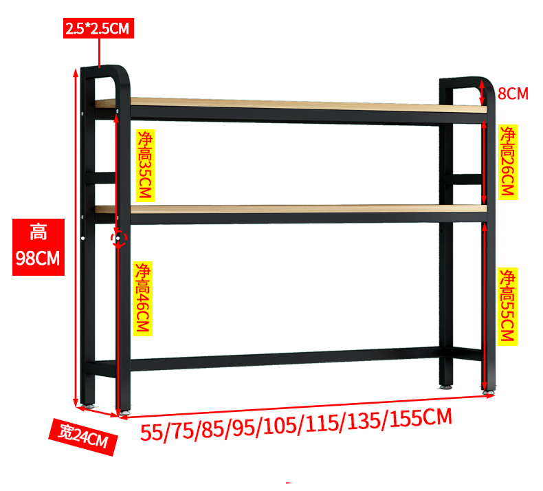 Custom Desktop Bookshelf With Grid Storage Shelves Desktop Multilayer Shelves Student Computer Desk Rack Bookcase detail