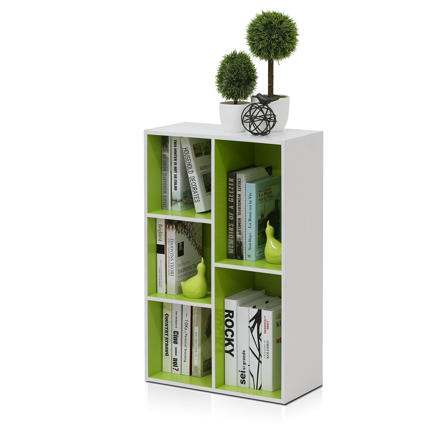 Multi-Purpose Modern Wooden Bookcase Storage 5-Tier Desktop Shelf for Living Room & Bedroom detail