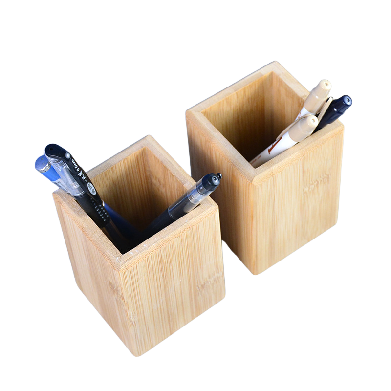Office Supplies Student Multi-Purpose Natural Bamboo Stationery Storage Box Pen Holder Dimensional Tolerance 1mm Weight detail