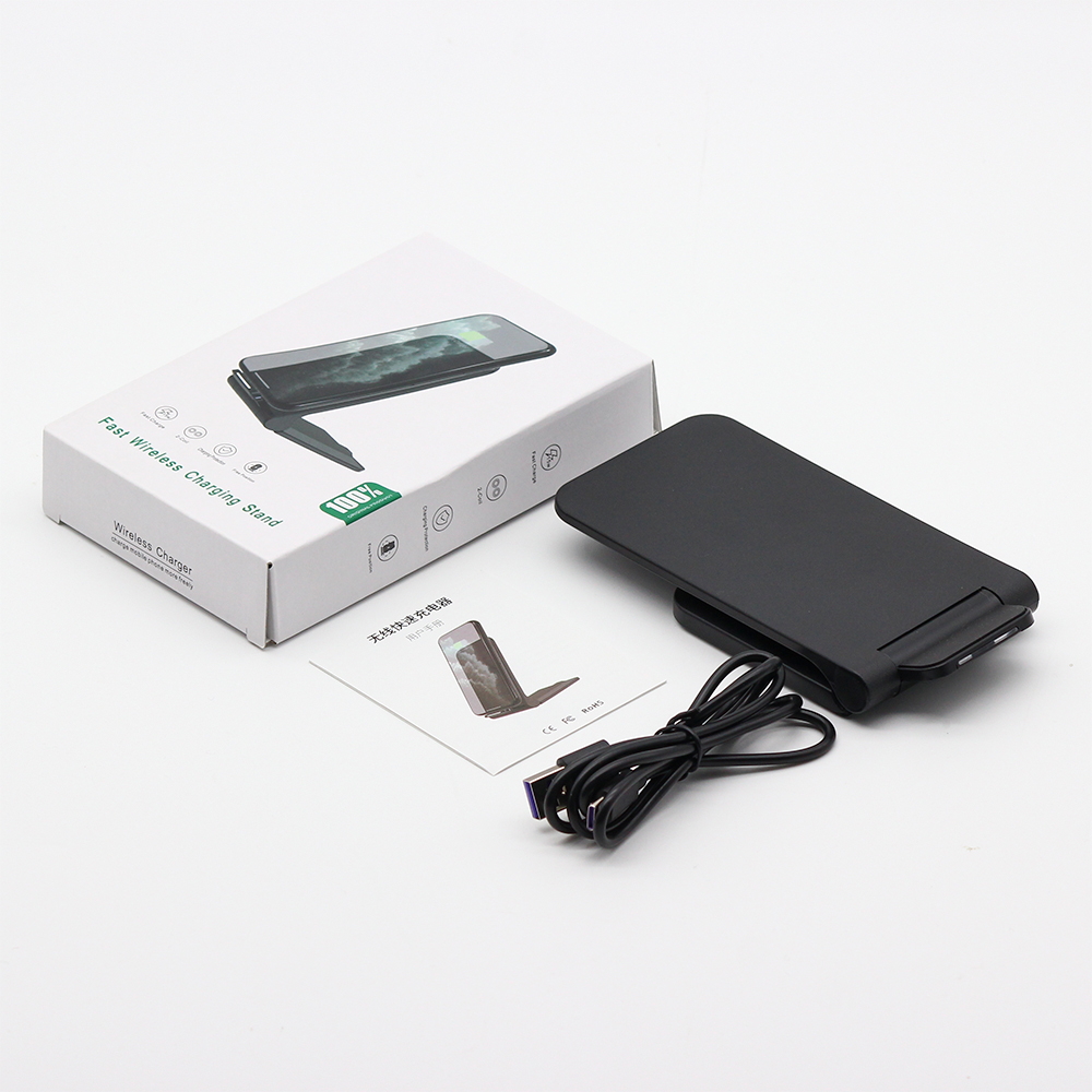Foldable Wireless Charger Stand 15W Desktop Wireless Charger With Stand Function Wireless Charger Pad Fast Charging product view