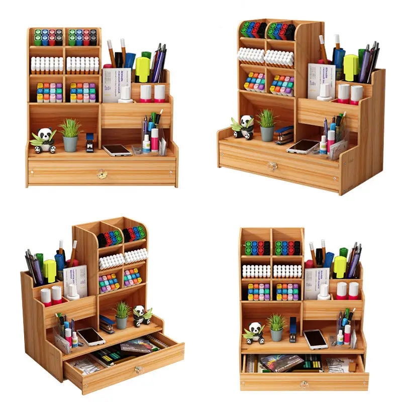 Creative Multi-Functional Pen Holder Desk Organizer Storage Box Modern Student Desktop Pen Rack Office Supplies detail