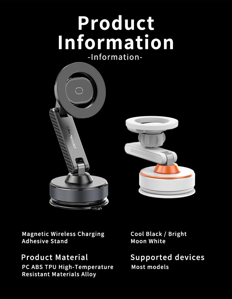 K600 Universal Vacuum Suction Cup Magnetic Phone Mount 360 Rotation Cradle Stand for Desk detail