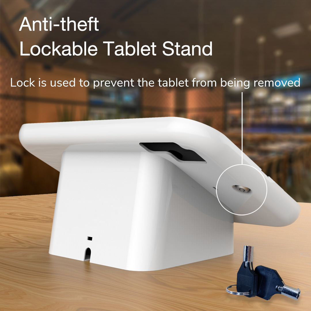 Metal Universal iPad 10/11 Inch Tablet Wall Mount Samsung Lenovo Counter Stand for Exhibition Stores Anti-Theft Counter Holder product view