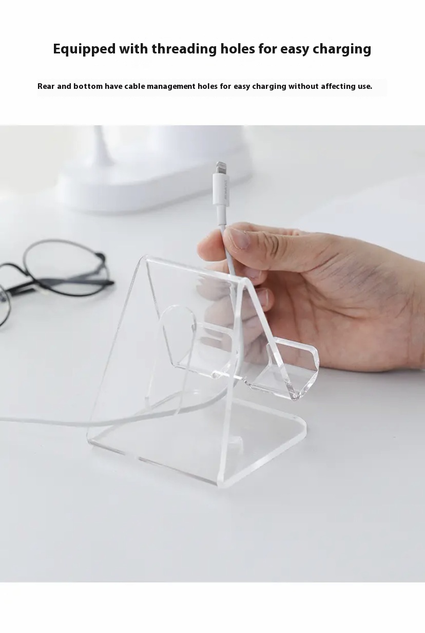 Transparent Acrylic Display Stand Creative Desktop Cross-Border Design Wholesale Enterprise Advertising Customization for Phone detail