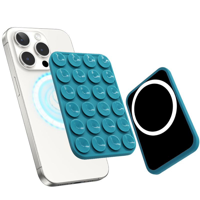 Magnetic Suction Phone Holder For MagSafe Case Silicone Adhesive Grip Stand For IPhone Removable Hands-Free Selfie IPhone Case