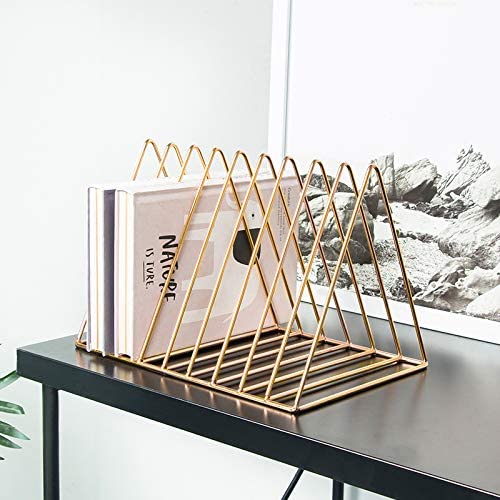 Hot Sale Creative Iron Art Bookstand Scandinavian Simple Office Small Bookshelf Desktop Storage Student Table Simple Bookshelf detail