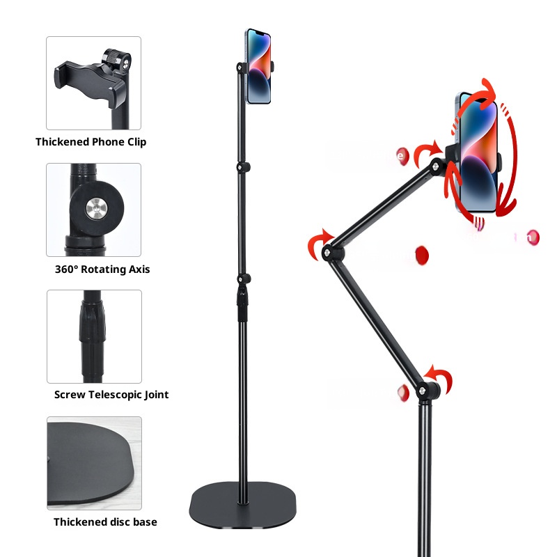 Mobile Phone Swivel Stand Tablet Adjustable Floor-mounted Cantilever Stand 360-degree Rotation Adjustable Lazy Chair Stand product view