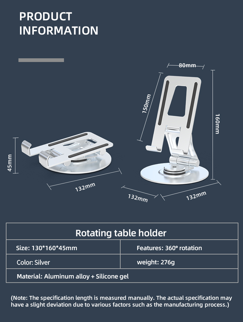 Top Sale High Quality Portable Aluminium Alloy Phone Holder Adjustable Foldable Flexible Cell Phone Stand Phone Accessory detail