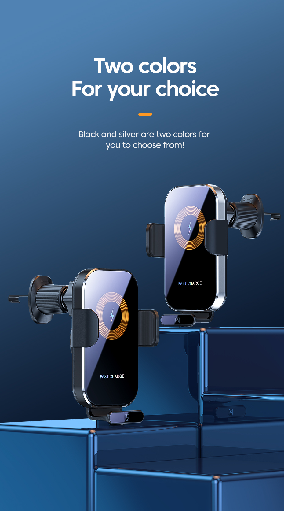 Hot Sale 66W Magnetic 15W Wireless Car Phone Charger Dual Vent Suction Cup Mount Compatible iPhone Type-C Devices Charging Stand detail