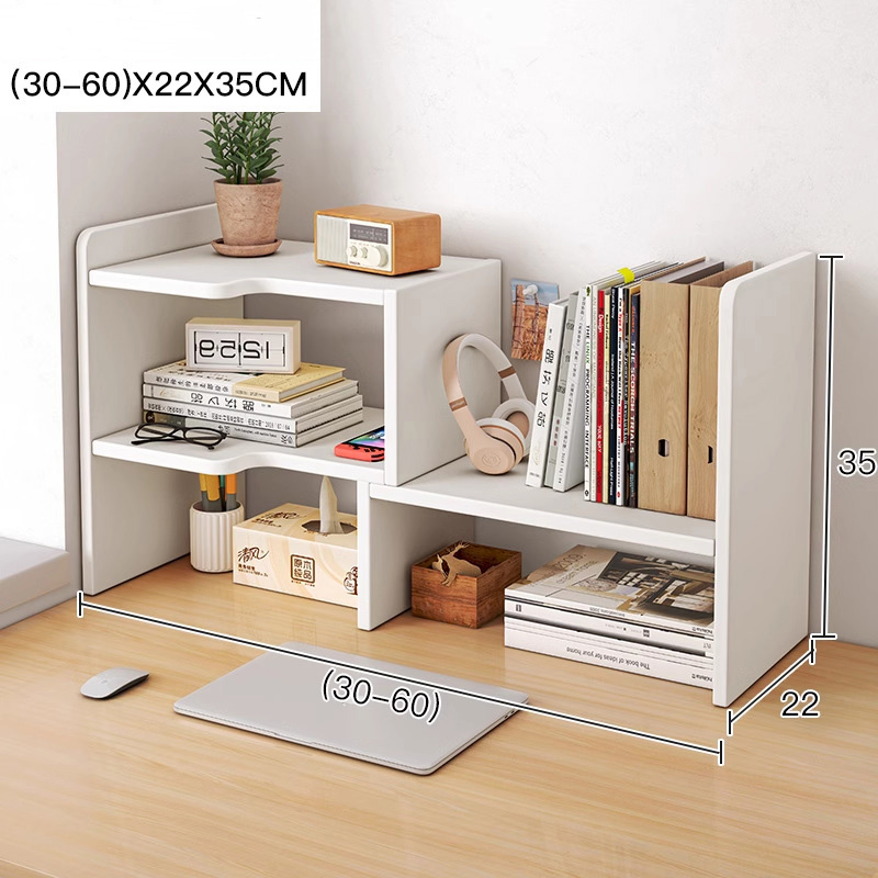 Wholesale Estanteria En Escritorio Wooden Office Desk Desktop Bookshelf Desktop Storage Rack Multi-layer Small Storage Cabinet product view