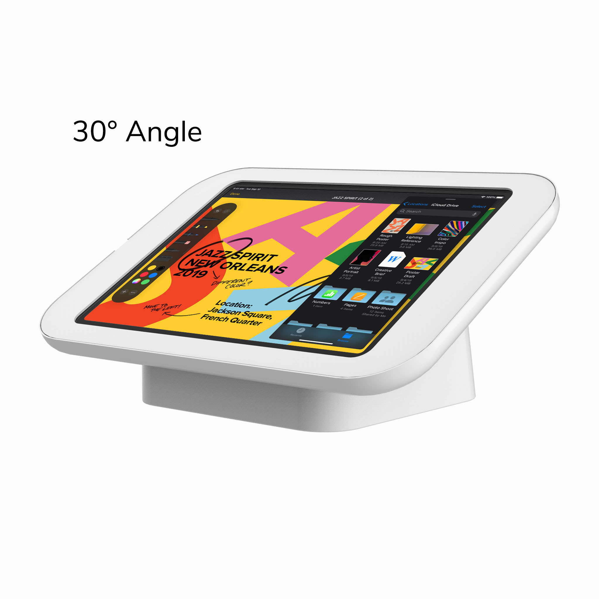Metal Universal iPad 10/11 Inch Tablet Wall Mount Samsung Lenovo Counter Stand for Exhibition Stores Anti-Theft Counter Holder detail
