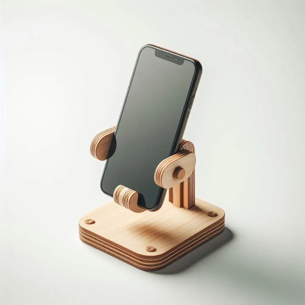 Wooden Cell Phone Stand Universal Mobile Phone Holder Stand Non Slip Stable Desktop Phone Stand product view