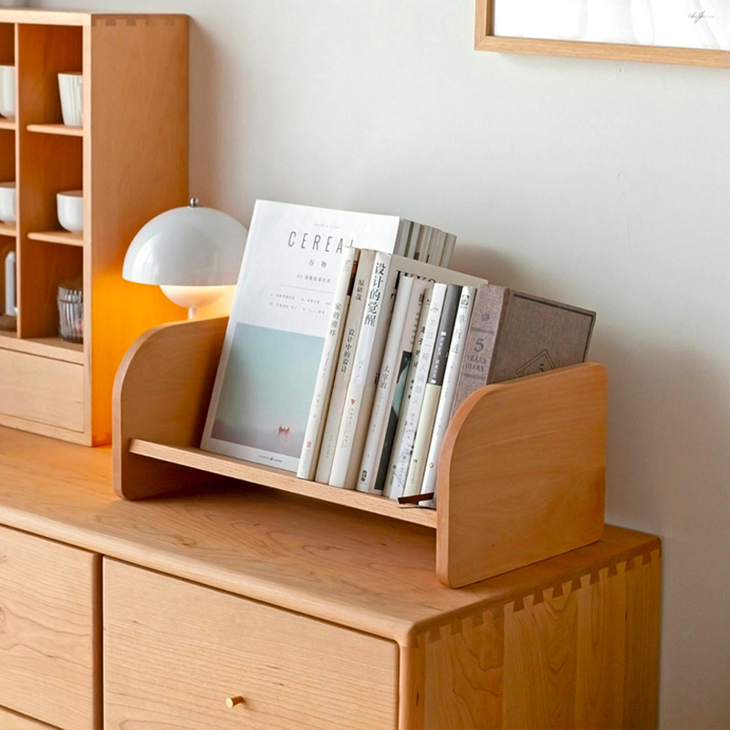 Simple Student Multipurpose Desktop Bookshelf Desk Bookcase Wooden Office Bookrack product view