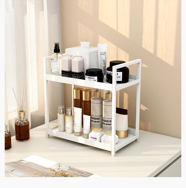 Desktop Shelf Three-Layer Standing Type Bookshelf Student Desk Storage Rack Office Computer Desk for Living Room