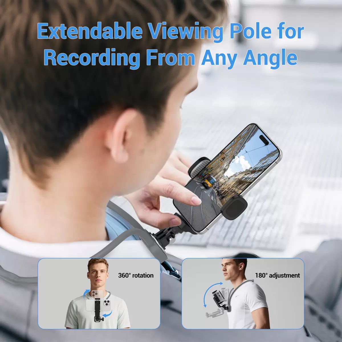 Neck Holder for Mobile Phone Holder Neck Mount for Phone Neck Mount for Cell Phone Hands Free POV/Vlog Neck Phone Holder detail