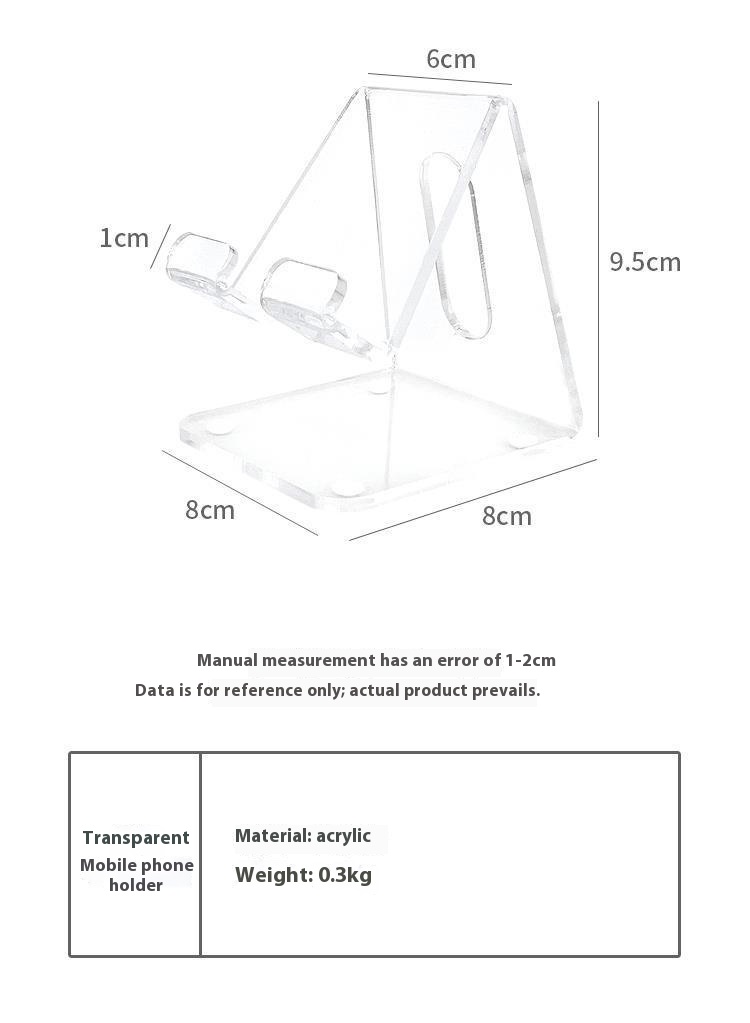 Transparent Acrylic Display Stand Creative Desktop Cross-Border Design Wholesale Enterprise Advertising Customization for Phone detail
