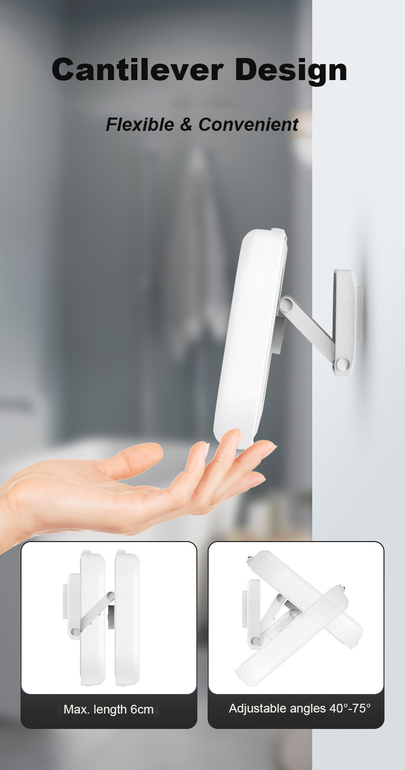Bulk Supply Waterproof Bathroom Phone Case Stand ABS Phone Holder in Shower Anti-Fog HD Touch Screen Adhesive Tape Wall Mount detail