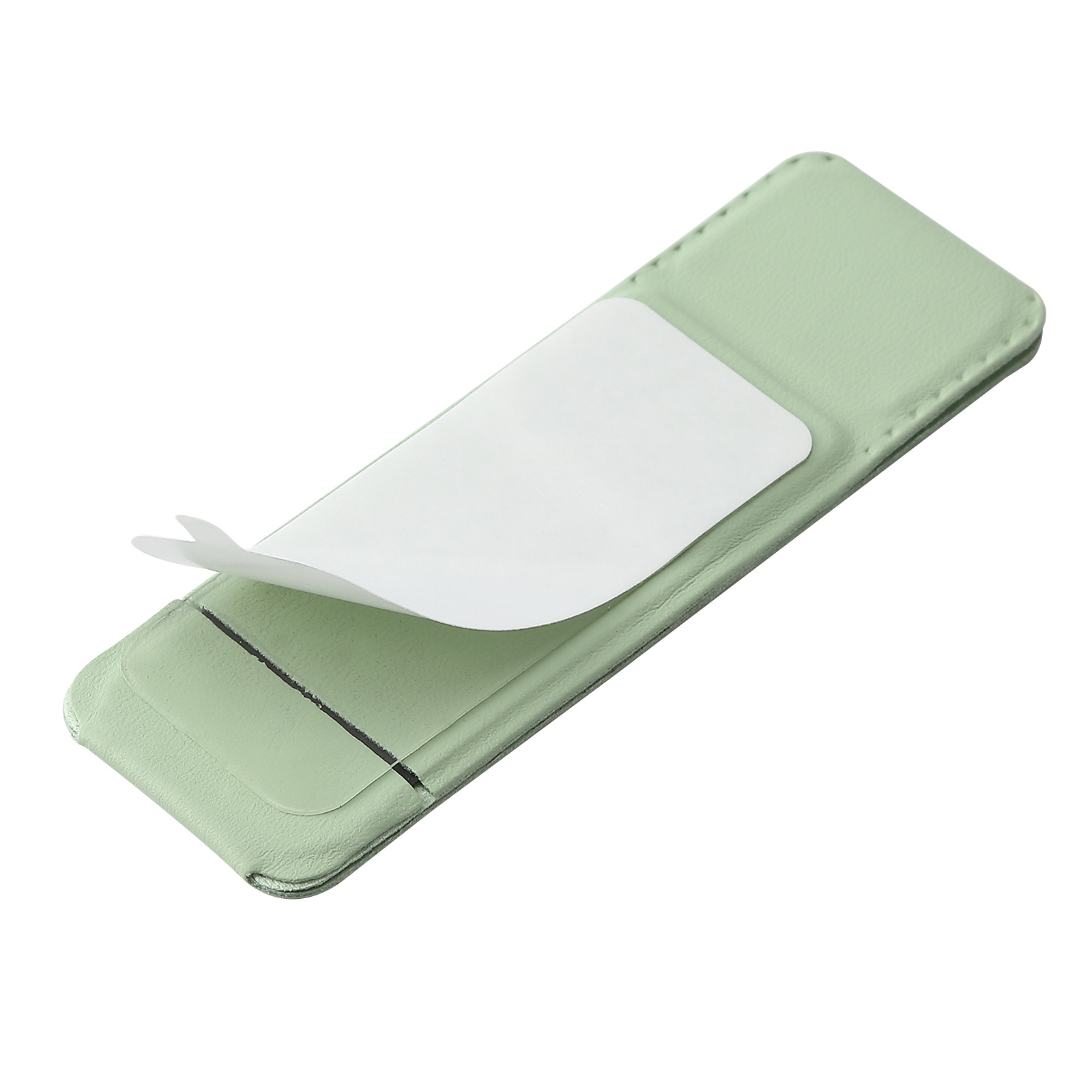 Adhesive Magnetic PU Leather Phone Stand for iPhone Samsung Multi-Angle Folding Sticky Desktop Kickstand Grip Holder detail