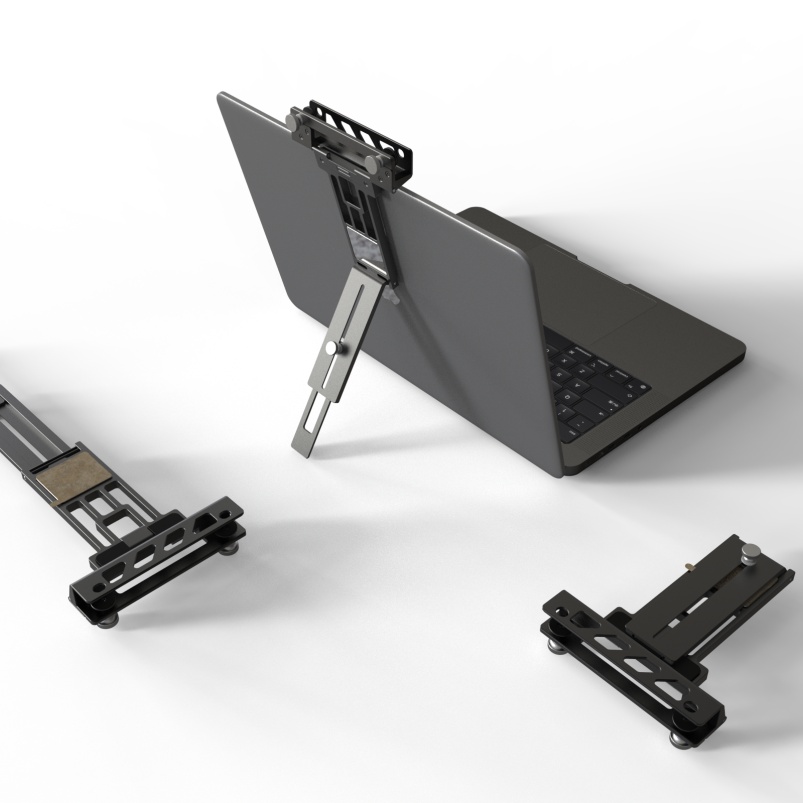 Ultra-Thin Aluminum Alloy Magnetic Stand Adjustable Foldable Portable Dashboard Factory Price Compatible Metal Tablet PC Stands product view