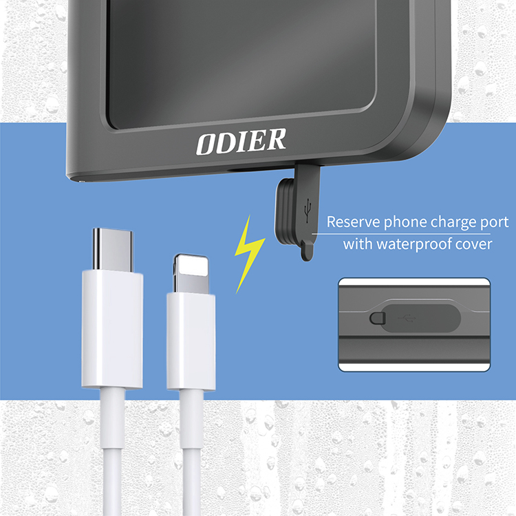 ODIER ODM Portable ABS Phone Holder Waterproof Motorbike Car Cellphone Stand Electric Motor Bicycles Compatible Box Packaging detail
