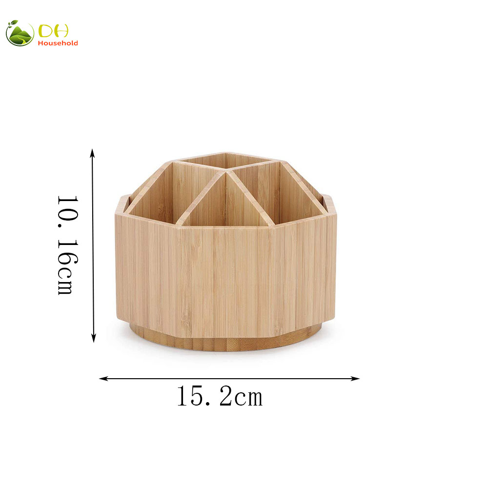 Nature Bamboo Precision-Made Lightweight Office Supplies Desktop Storage Box Pen Holder detail