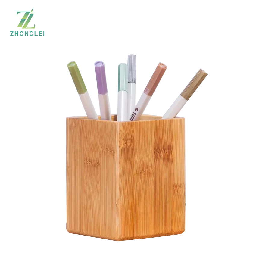 Creative Office Supplies Bamboo and Wood Pen Holder Office Stationery Supplies  Storage Box product view