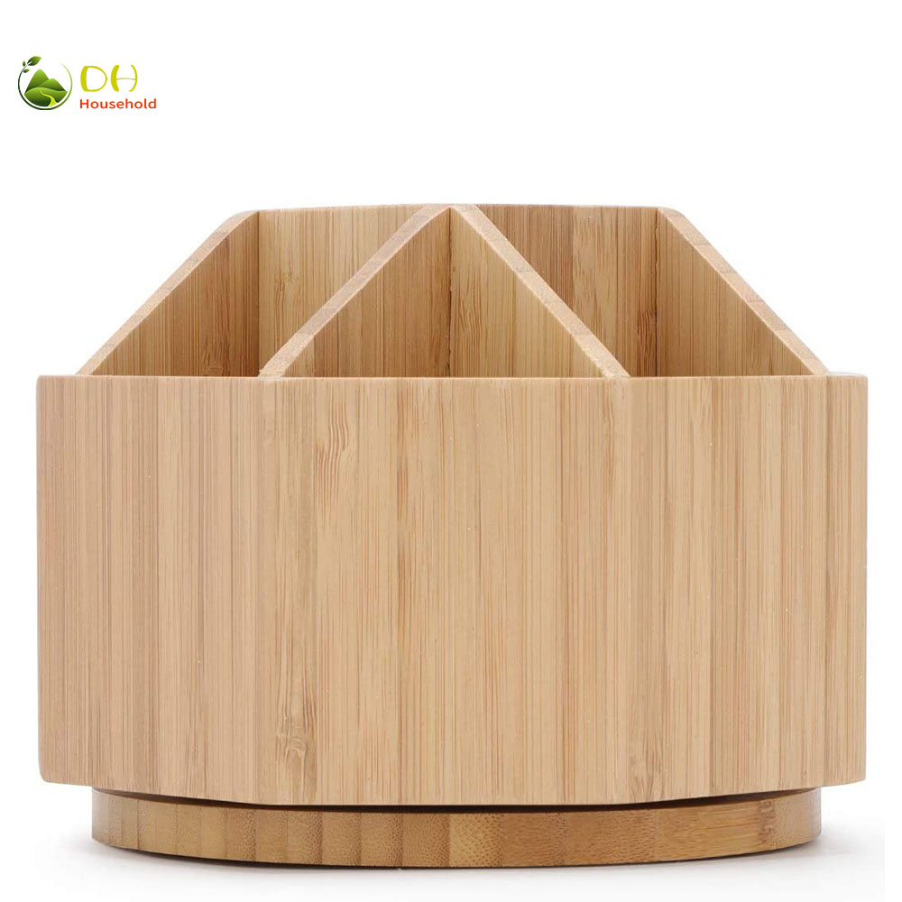 Nature Bamboo Precision-Made Lightweight Office Supplies Desktop Storage Box Pen Holder product view